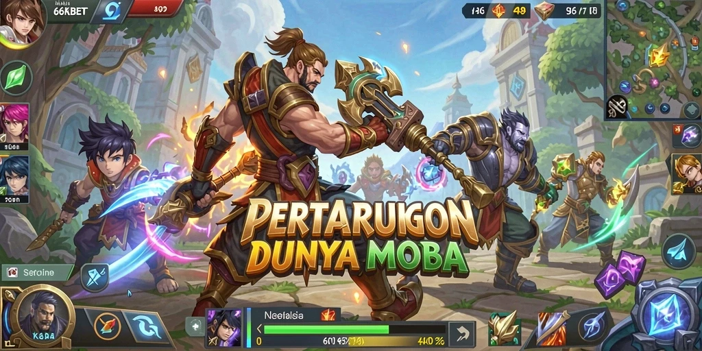 Gameplay seru 66KBET dengan pertarungan tim yang epik.