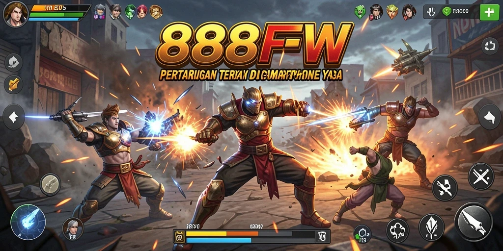Tampilan utama dari gameplay Fighting yang menegangkan di 888FW.