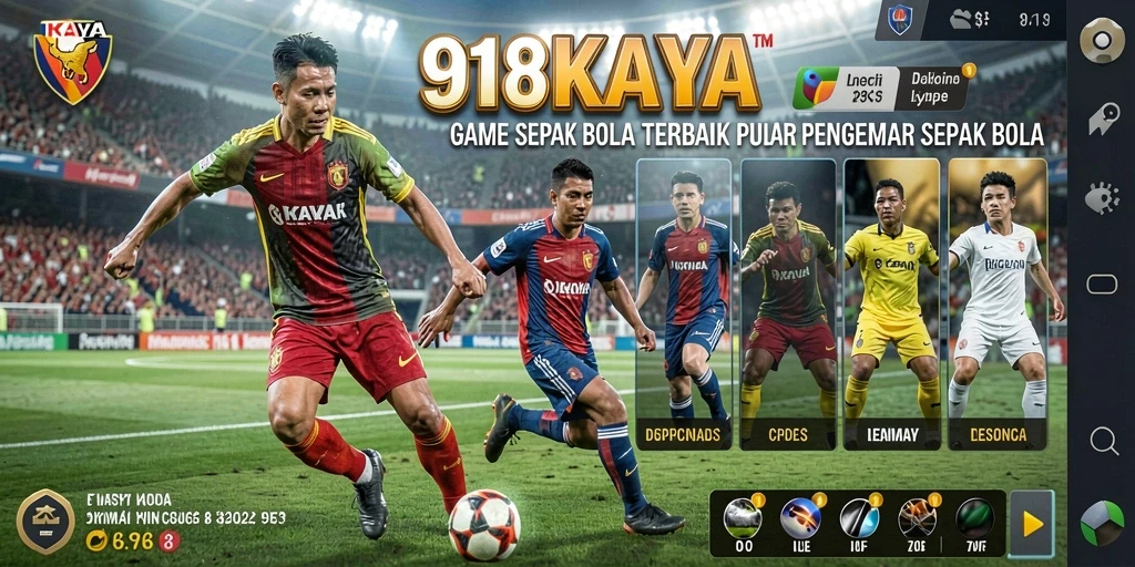 Screenshot gameplay menampilkan aksi seru dalam pertandingan sepak bola.