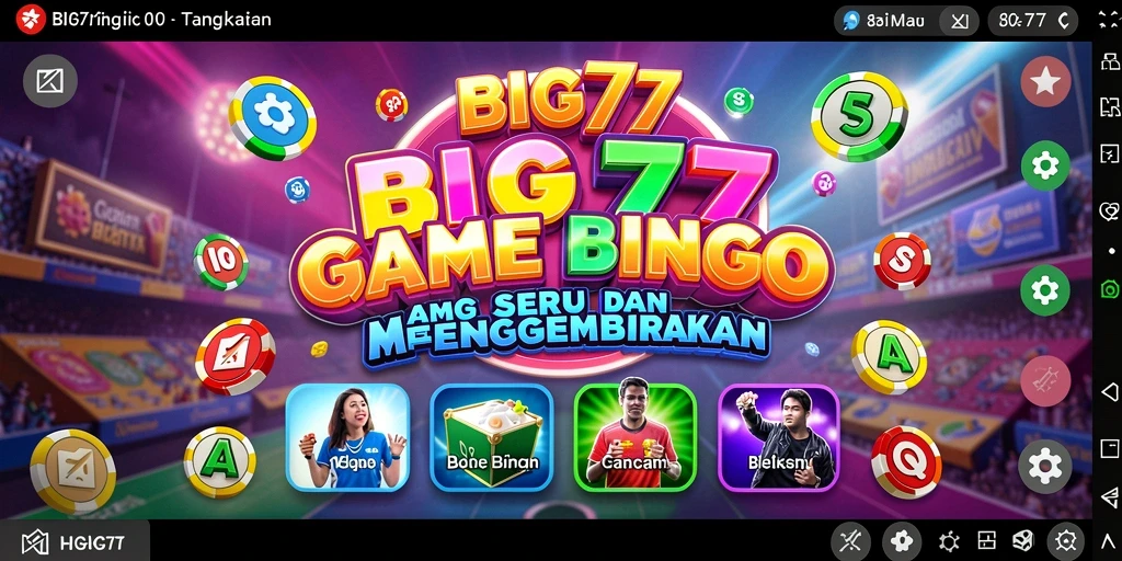 Screenshot utama BIG77 memperlihatkan keseruan gameplay Bingo yang menarik.