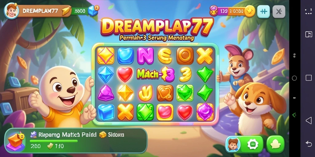 Game Match-3 yang penuh warna dan menantang.