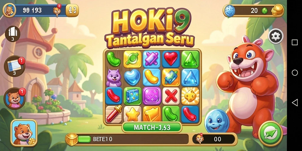 Tampilan seru gameplay HOKI9 yang penuh warna dan tantangan.