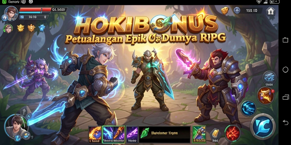 Screenshot gameplay HOKIBONUS dengan aksi pertempuran yang mendebarkan.