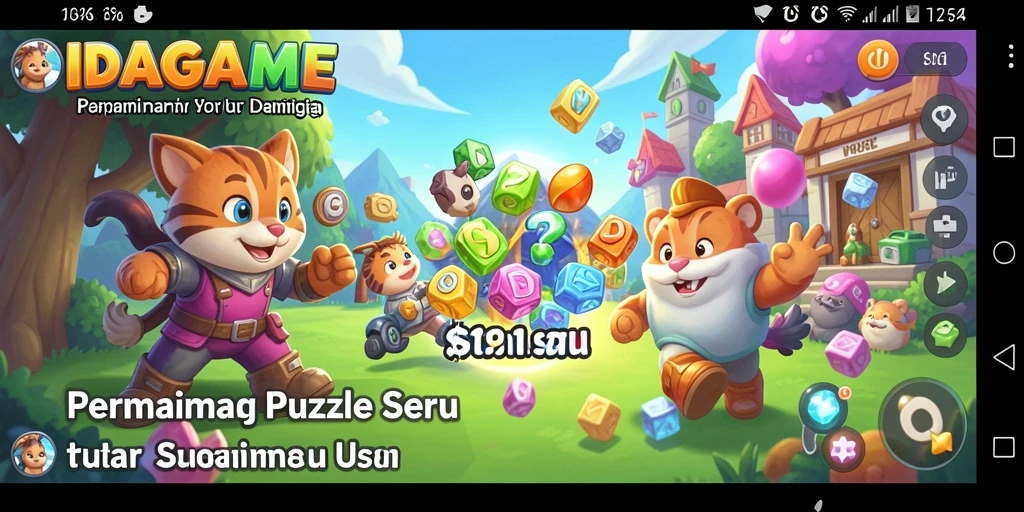 Screenshot gameplay IDAGAME menampilkan tantangan puzzle yang seru.