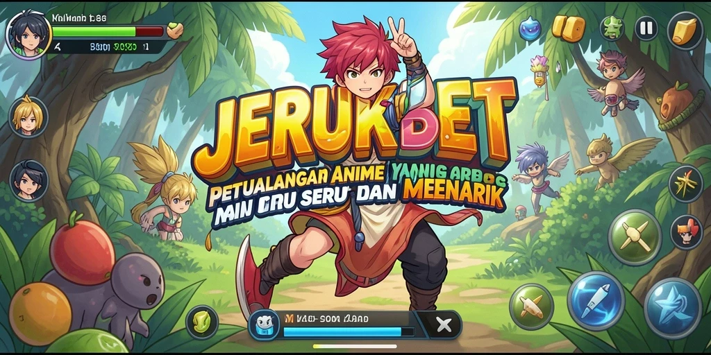 Tampilan gameplay JERUKBET yang penuh warna dan menarik.