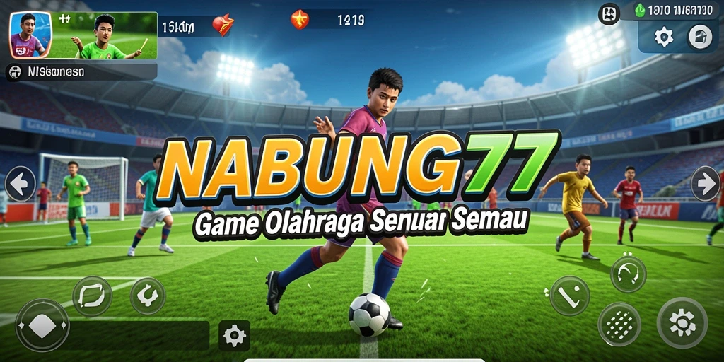 Tangkapan layar gameplay NABUNG77 menampilkan aksi olahraga yang mendebarkan.