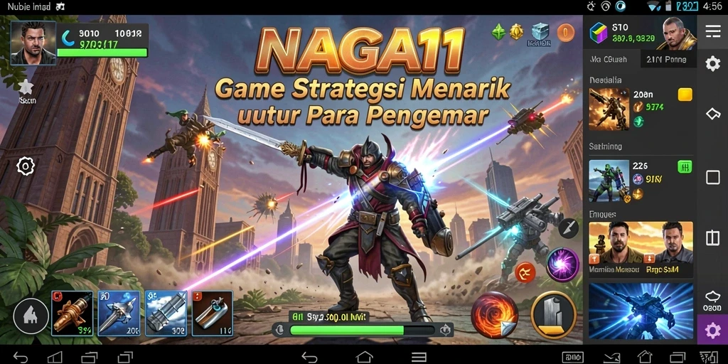 Tampilan menakjubkan dari NAGA11 yang menunjukkan pertempuran strategis yang intens.