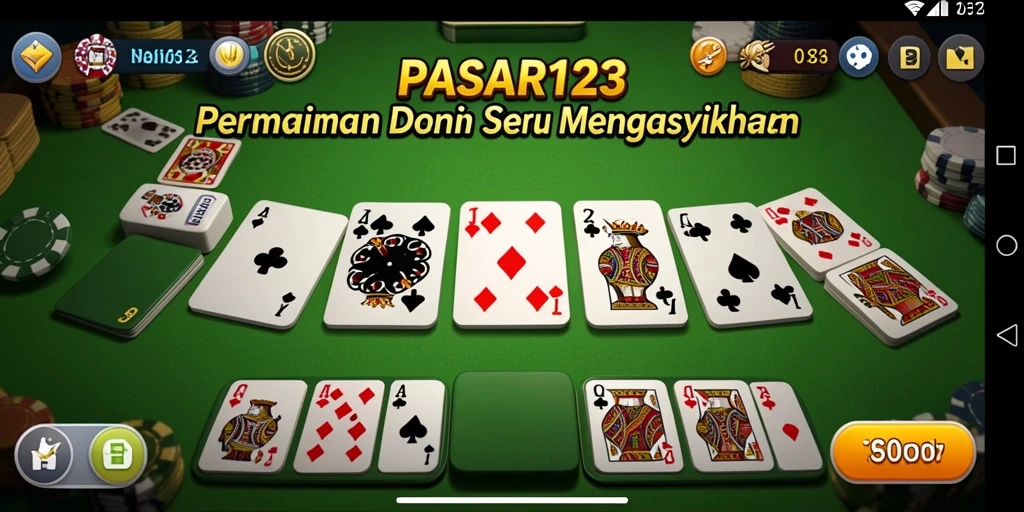 Tampilan menarik dari gameplay PASAR123 dalam permainan Domino.