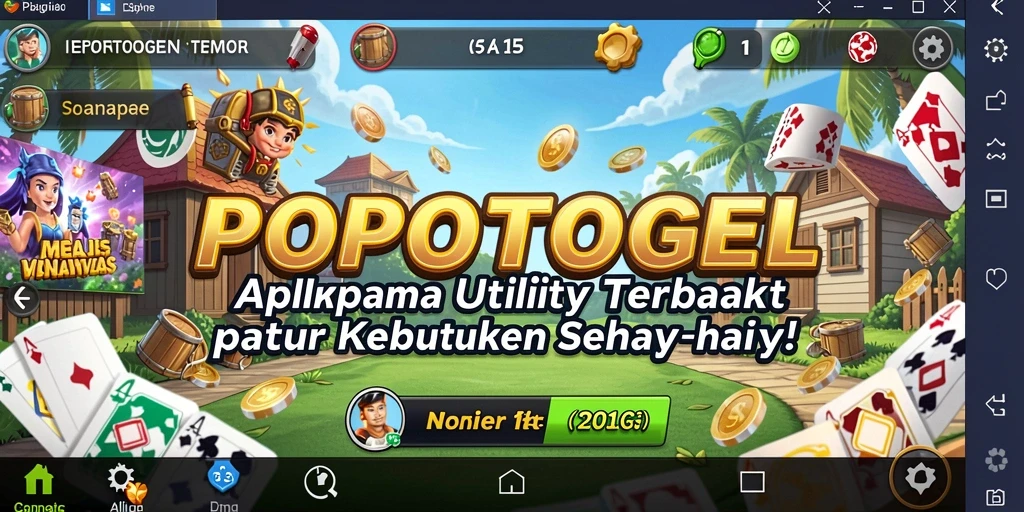 Tampilan antarmuka pengguna aplikasi POPOTOGEL yang menarik dan intuitif.