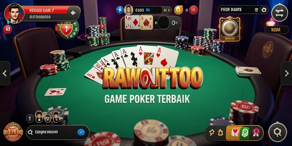 Tampilan permainan Poker yang mendebarkan di RAWONTOTO.