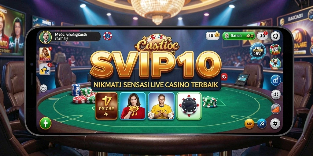 Screenshot gameplay SVIP10 menampilkan suasana Live Casino yang menegangkan dan interaktif.