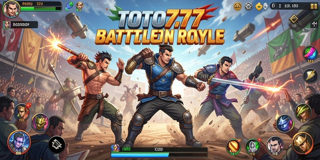 Tampilan seru dari gameplay TOTO777 dalam pertempuran Battle Royale.