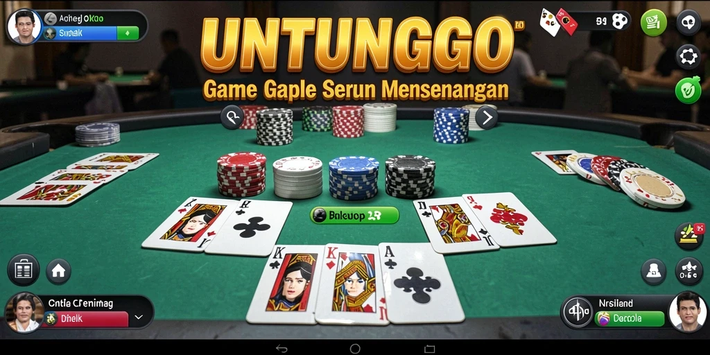 Tampilan gameplay seru Gaple di UNTUNGGO.