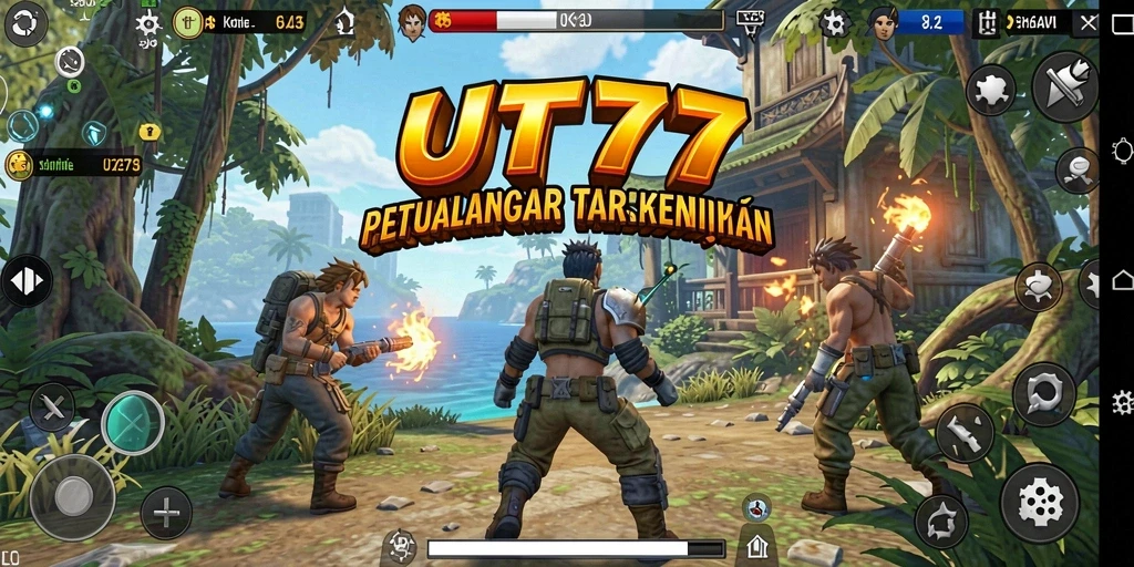Tampilan gameplay UT77 dengan elemen petualangan yang mendebarkan.