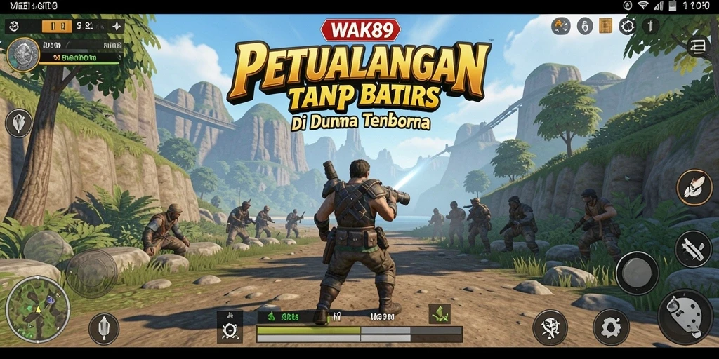 Tampilan gameplay WAK89 yang memukau di dunia terbuka.